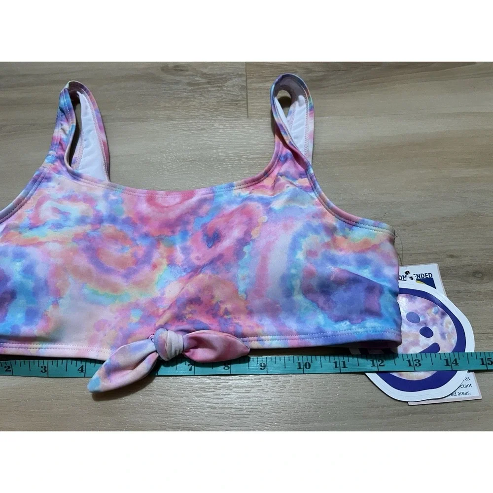 Andy & Evan Swimsuit Girls Size Large‎ Top Pink Tie Dye New Swim Knot Detail